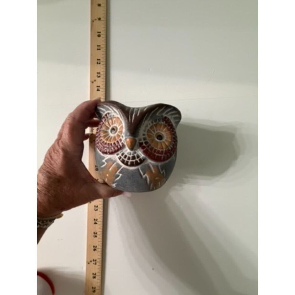 Resin owl candle used,  the owl would be nice planter